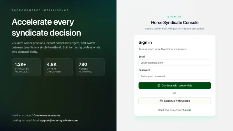 Horse Racing Syndicate: 40% Increase in Operational Speed project preview